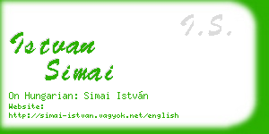 istvan simai business card